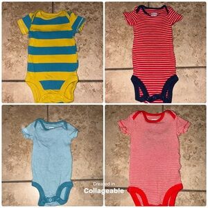 Carter's Striped Bodysuit Set - Red, Blue, Yellow